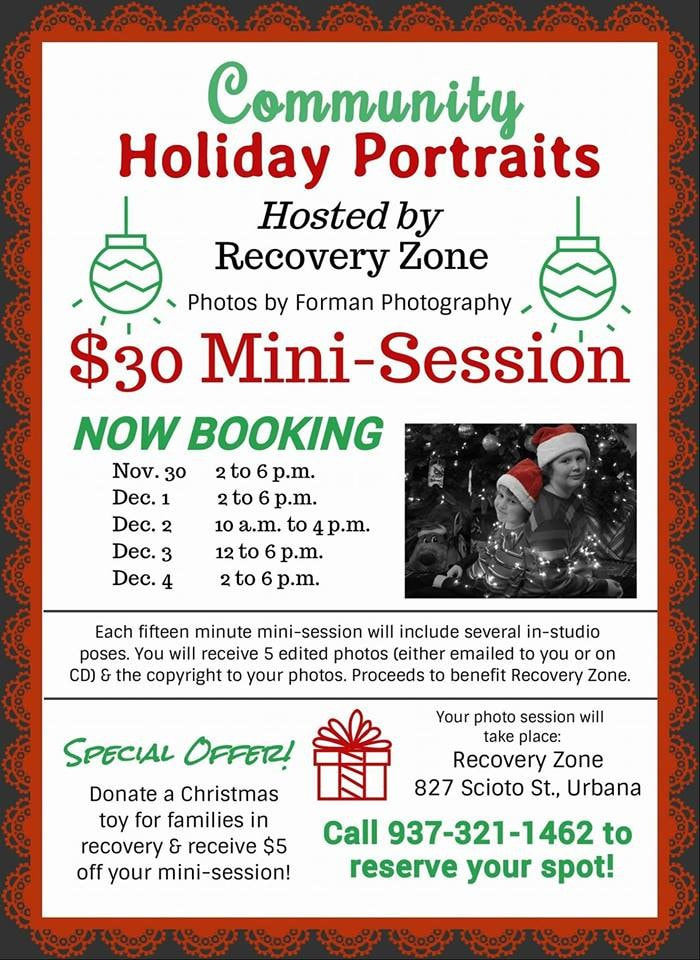 Community Holiday Portraits by Recovery Zone